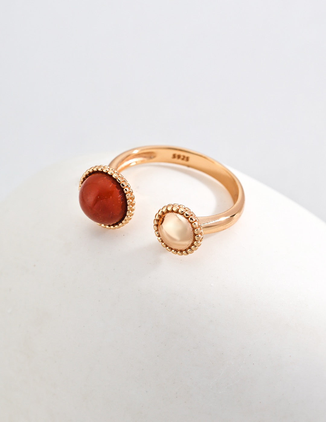 Red Gemstone Sterling Silver Ring