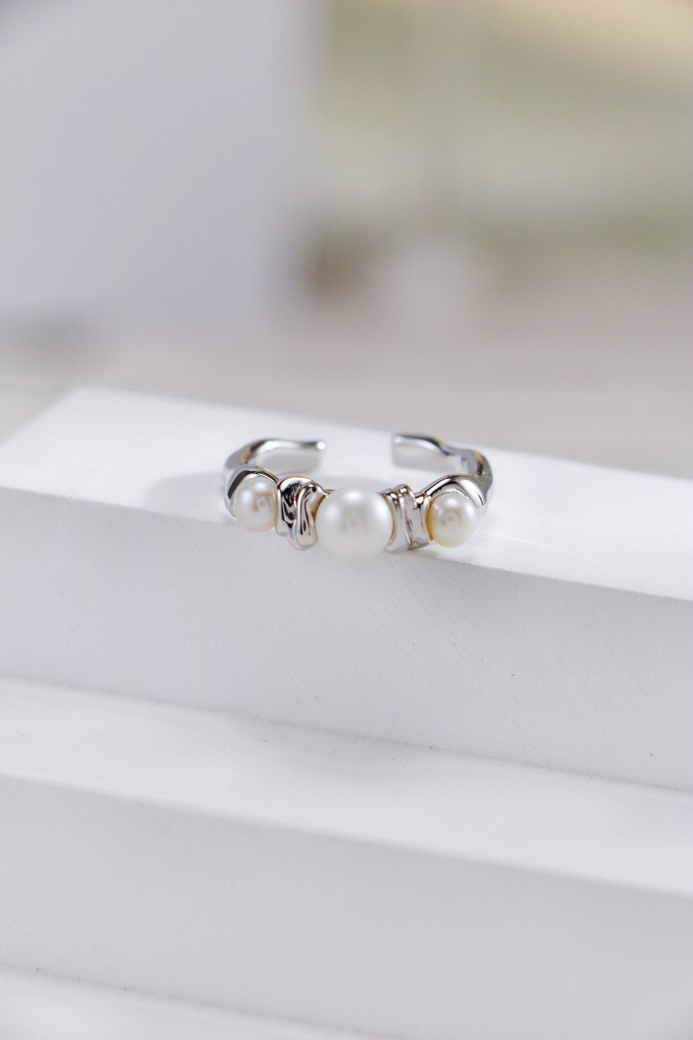 Eternal Grace Pearl Open Ring