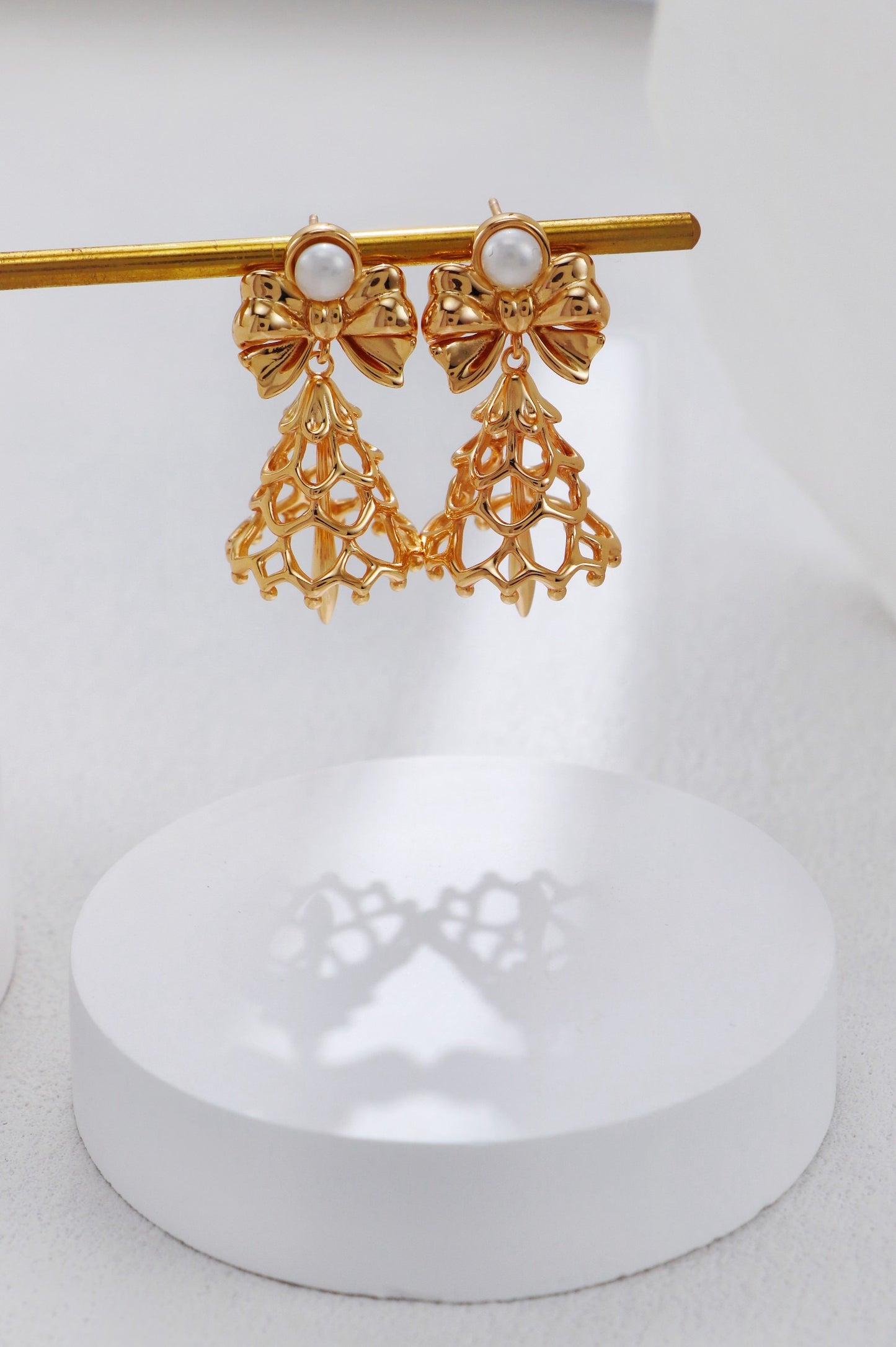 Christmas necklace and earrings