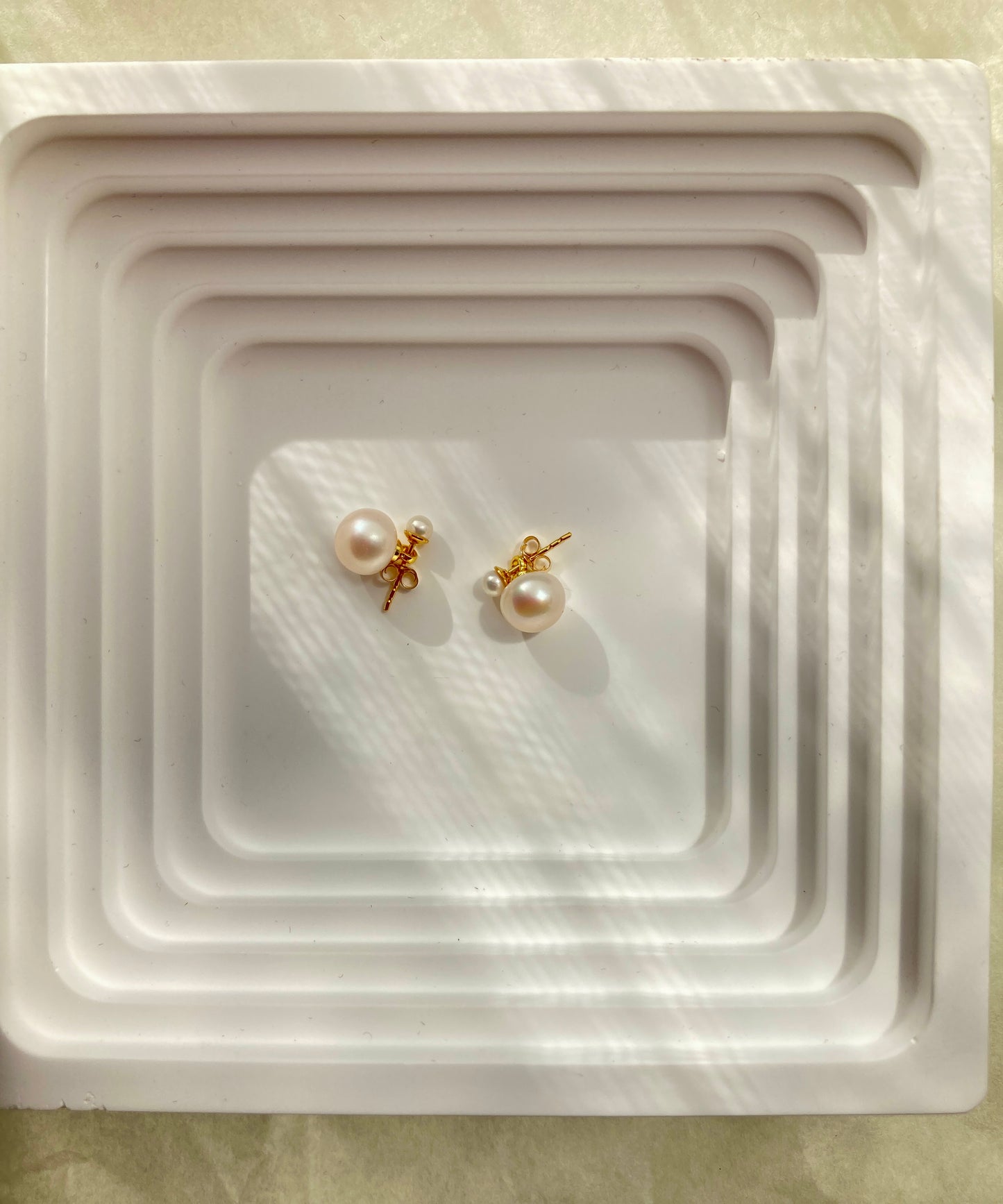 Two Pearls Studs