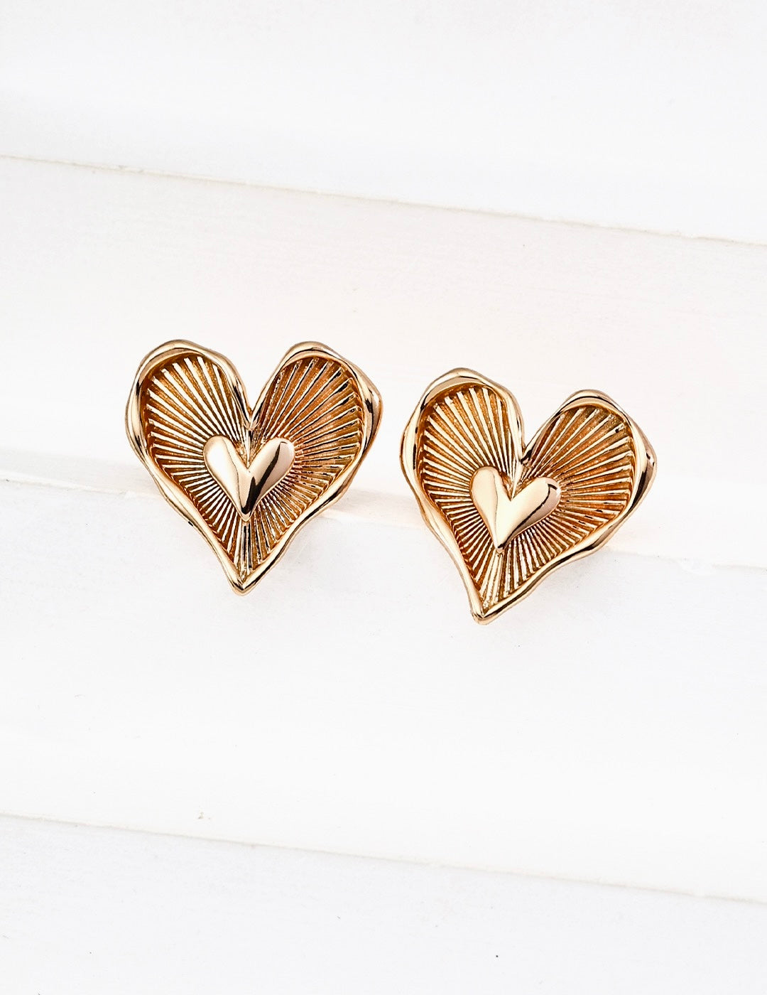 Heart Shaped Silver Studs