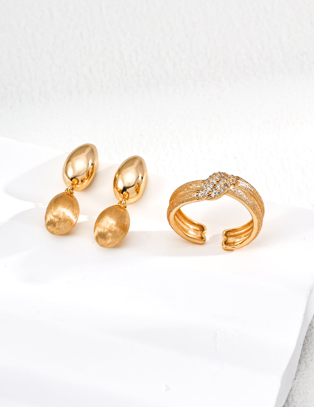 S925 Vintage Matte Zircon Ring – Adjustable Sterling Silver