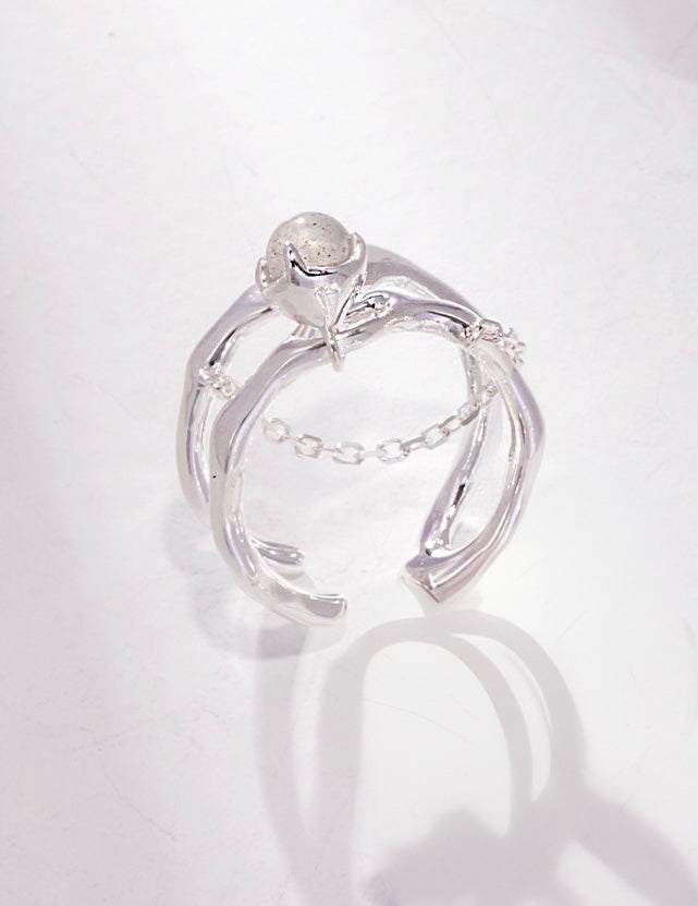 Moonstone Silver Ring