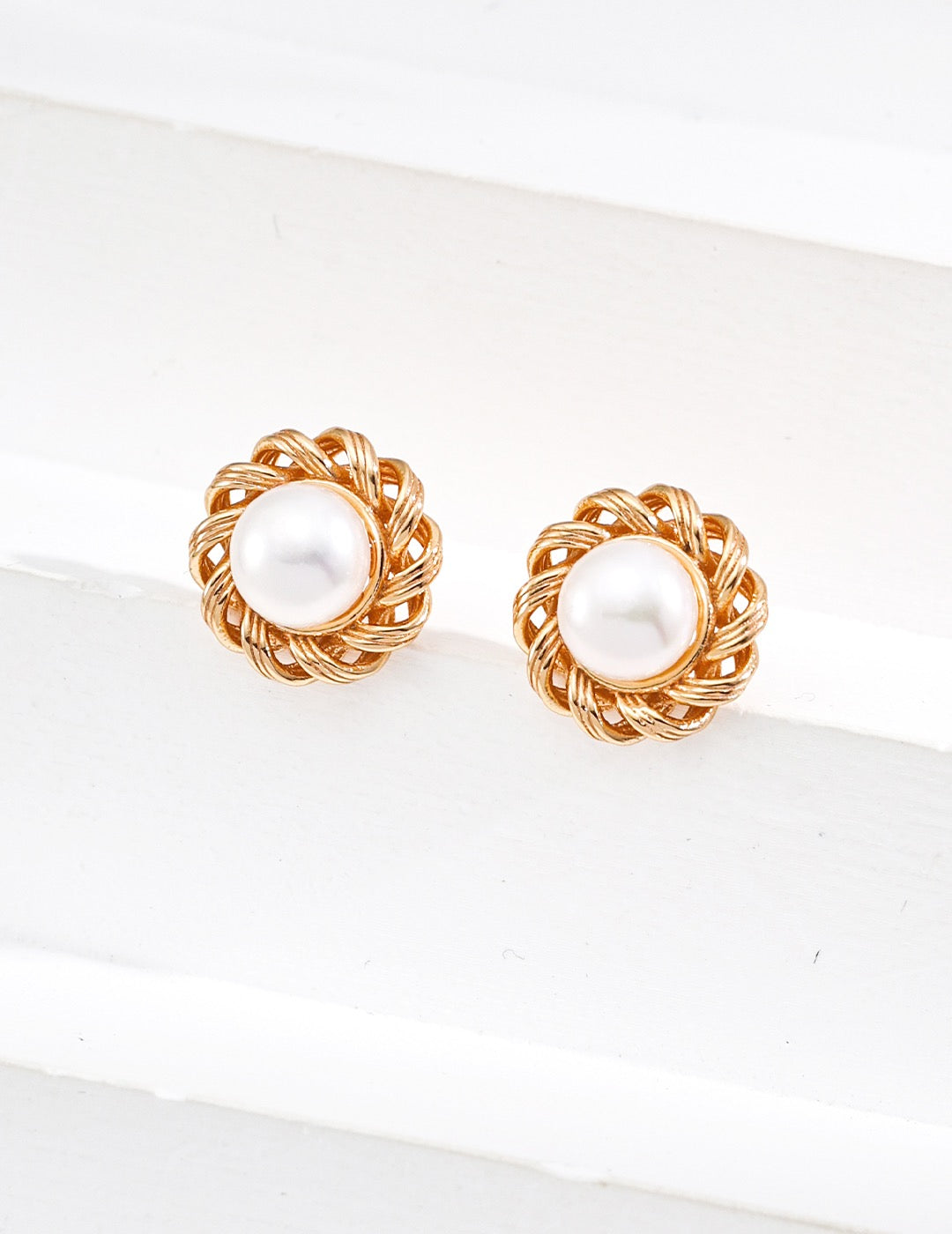 Sunflower Pearl Studs