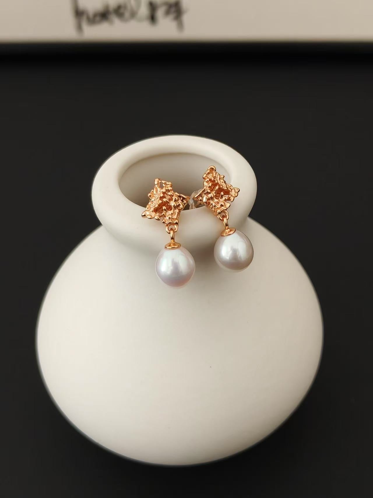 Pearl and Silver Earrings