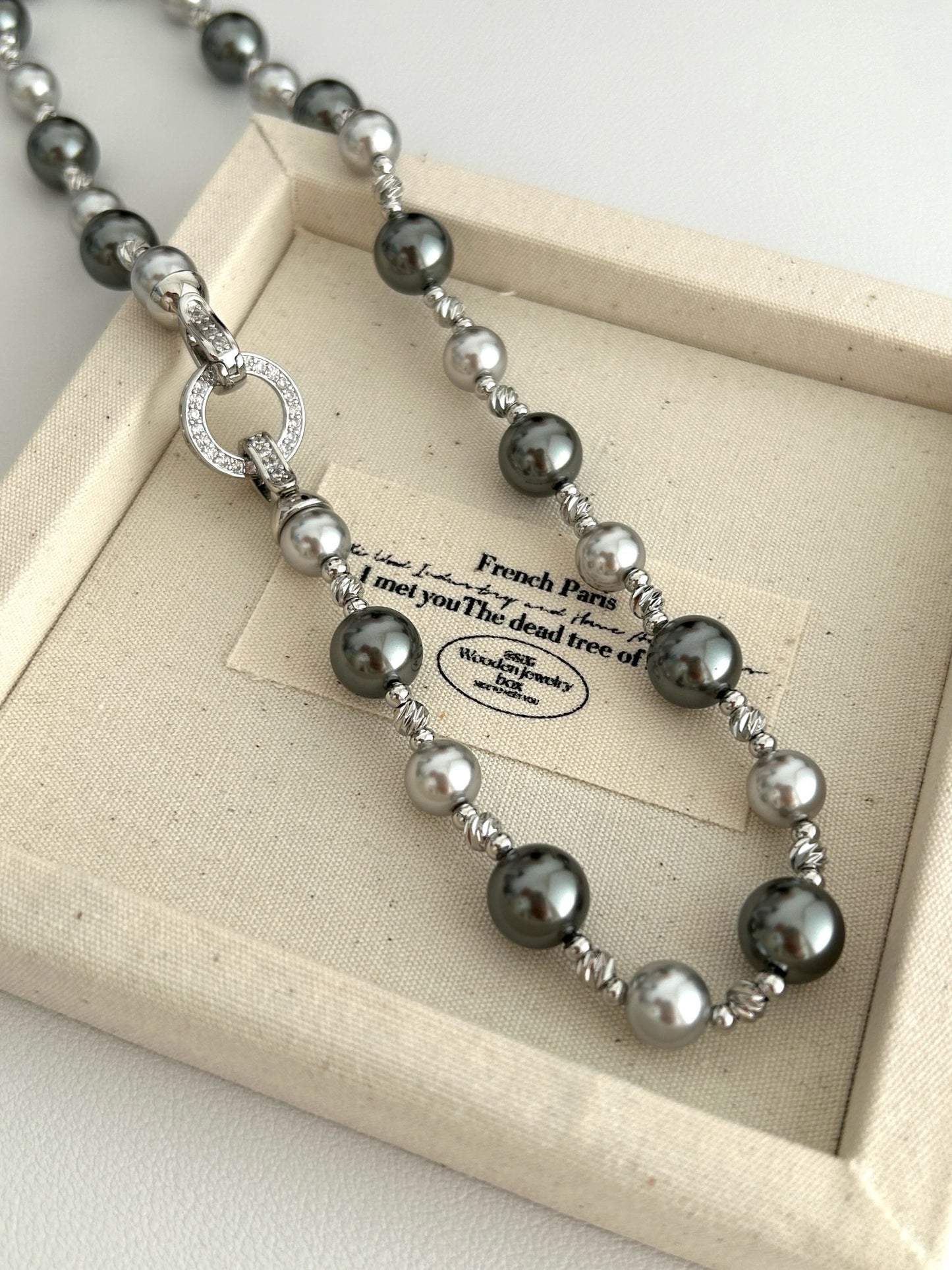 Lunar Cascade Pearl Necklace