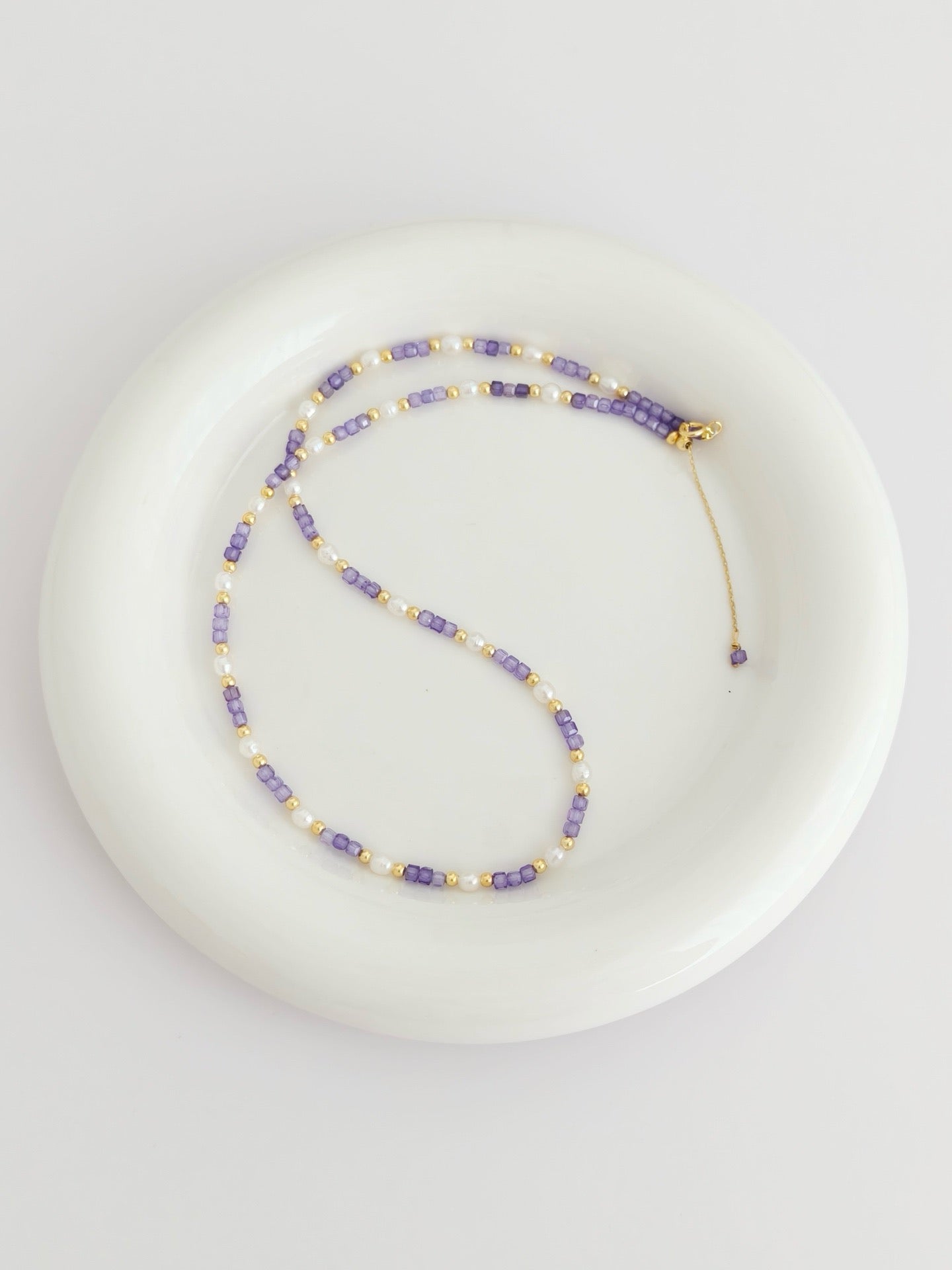 Lavender Glow Zircon & Pearl Jewelry Set
