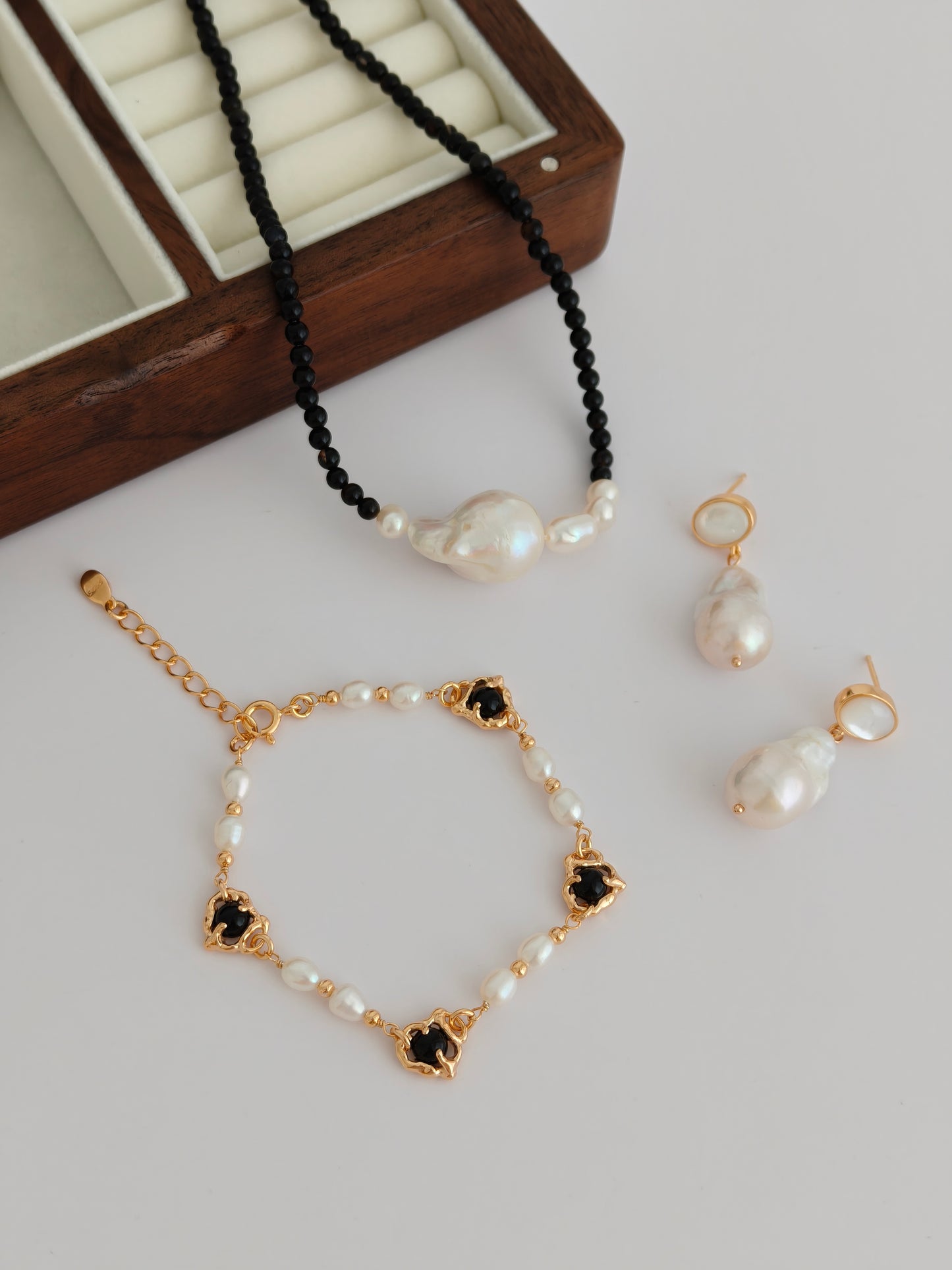 S925 Sterling Silver Baroque Pearl Drop Earrings – Natural Shell & Pearl Jewelry