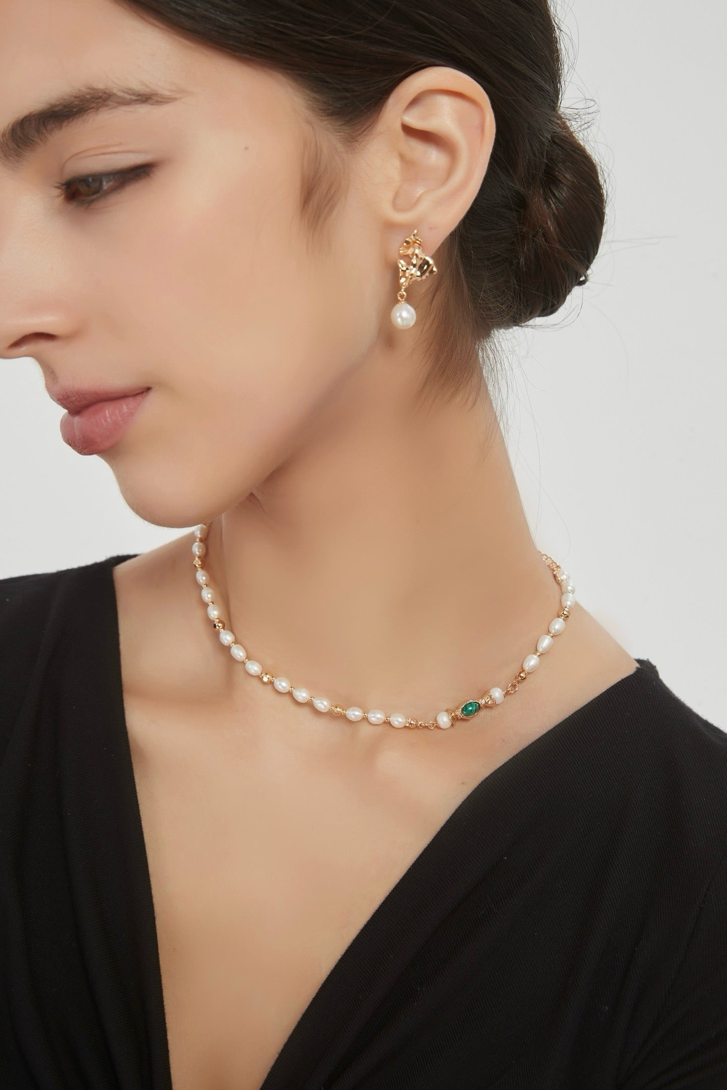 Spring Butterfly Pearl Earrings