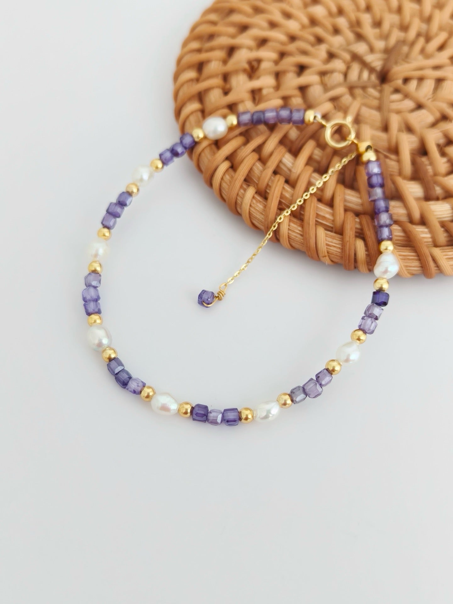 Lavender Glow Zircon & Pearl Jewelry Set