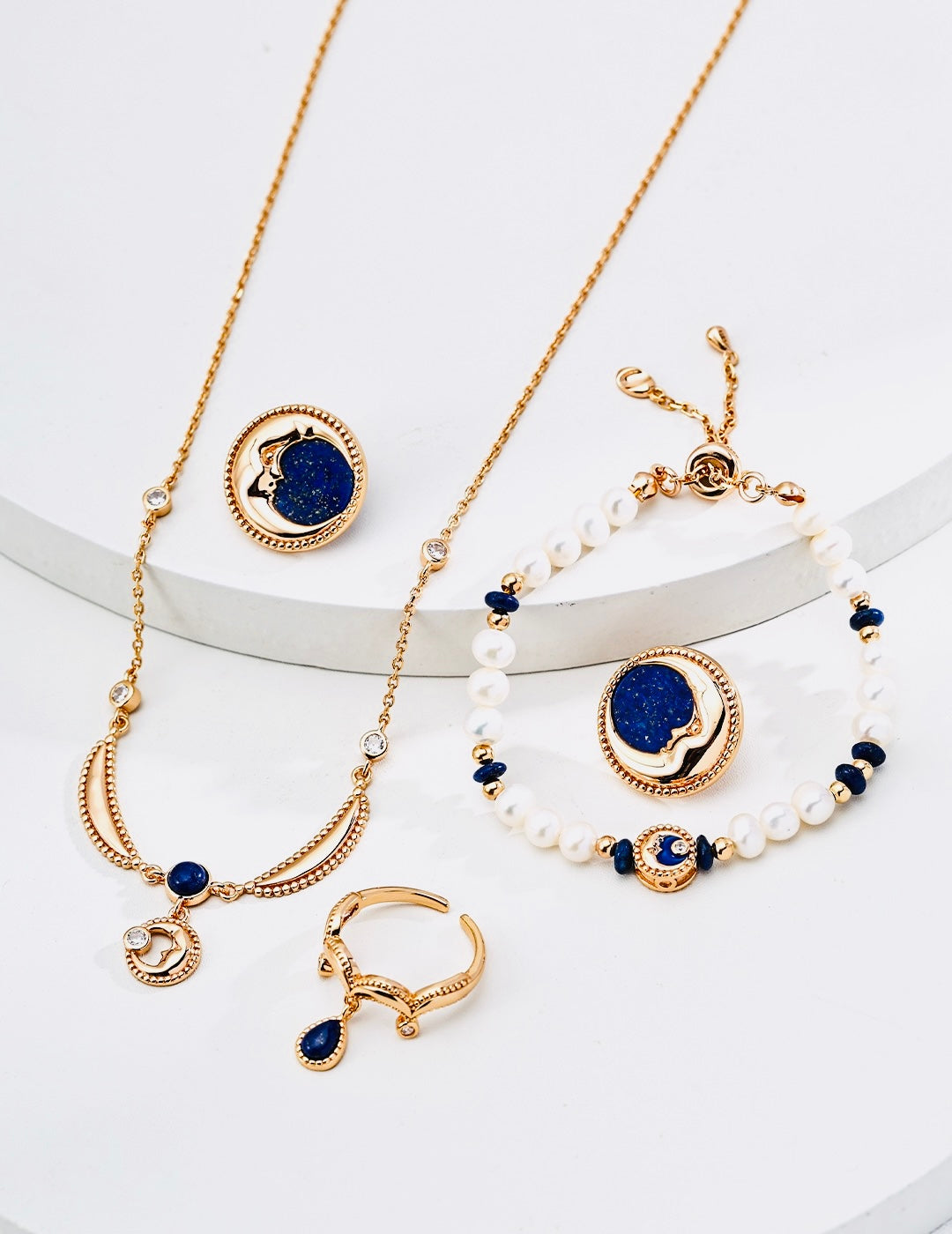 Celestial Harmony Lapis Lazuli Pearl Bracelet