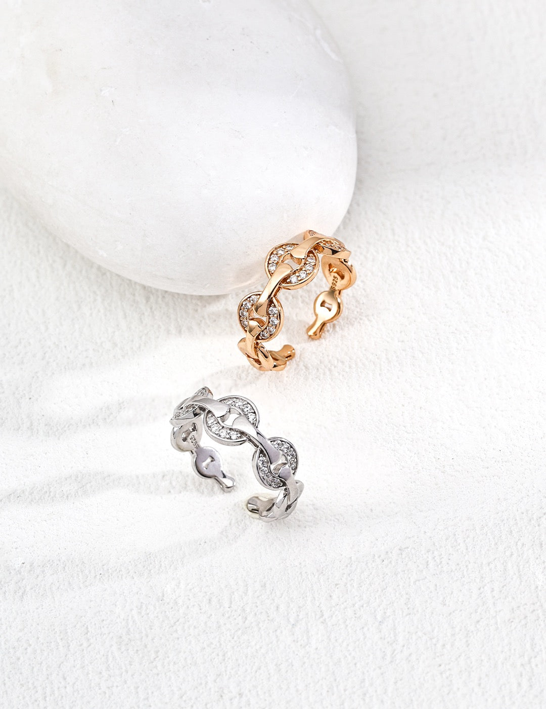Sterling Silver Coin-Chain Ring