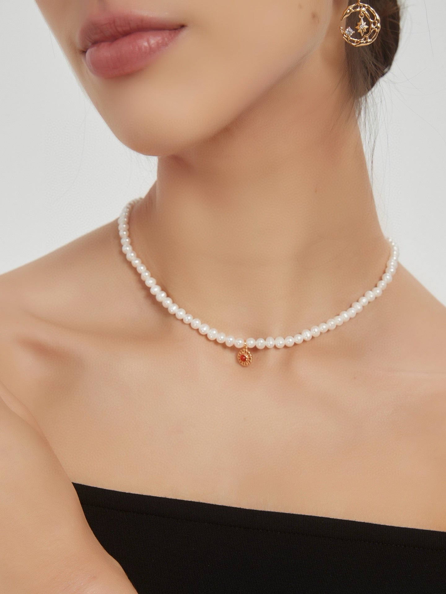 Golden Sun Pearl Bracelet and Necklace