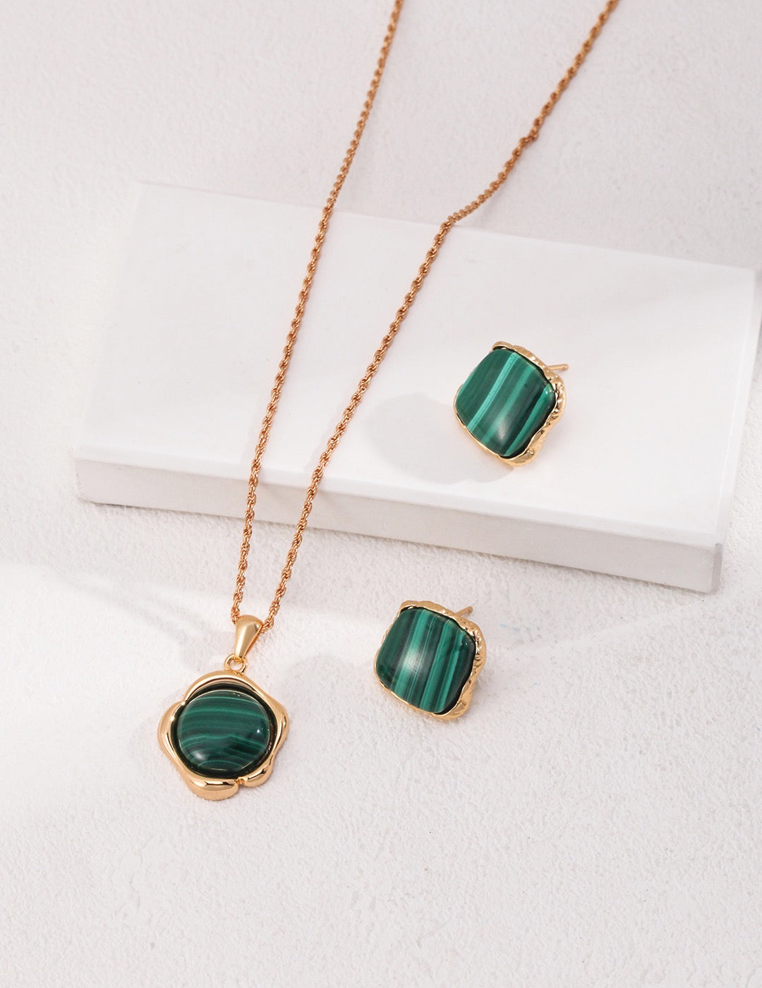 Sterling Silver Malachite Pendant