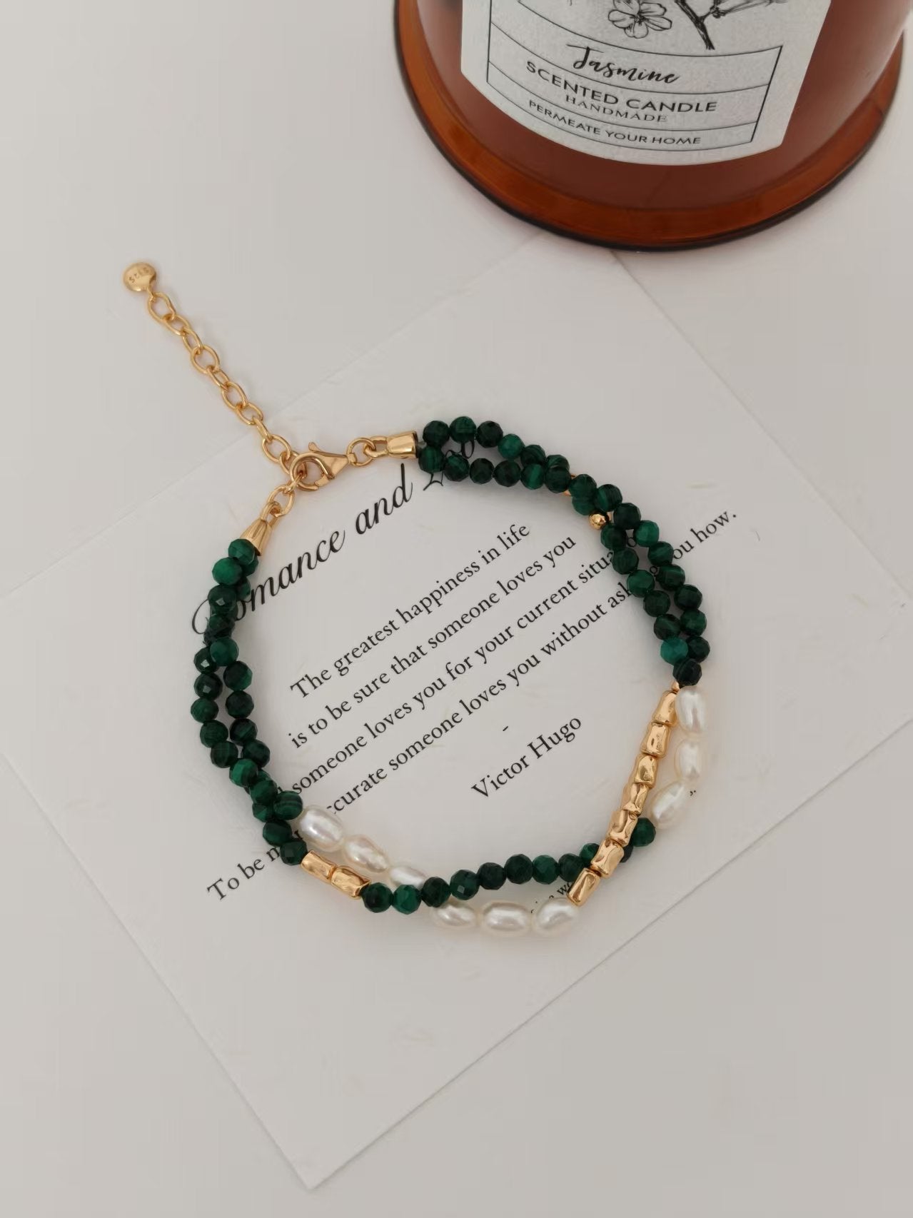 Double Strands Malachite Bracelet