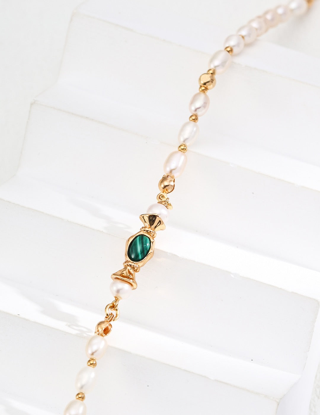 Malachite Pearl Necklace