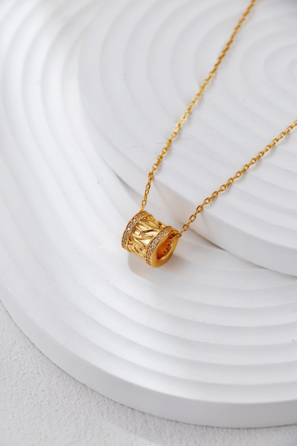 Drum Sterling Silver Necklace