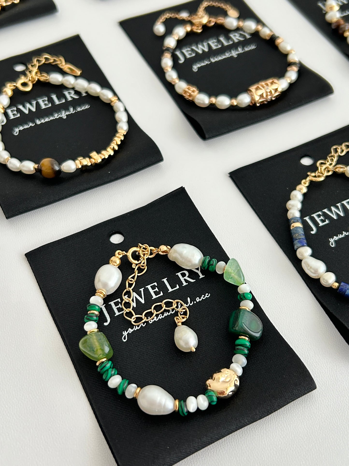 Emerald Serenity Malachite Jewelry Set