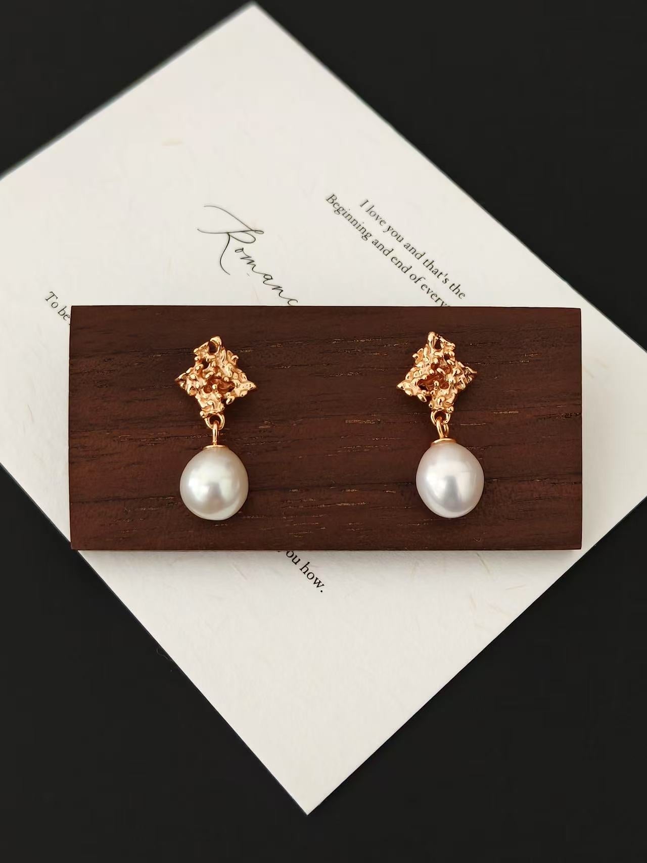 Pearl and Silver Earrings