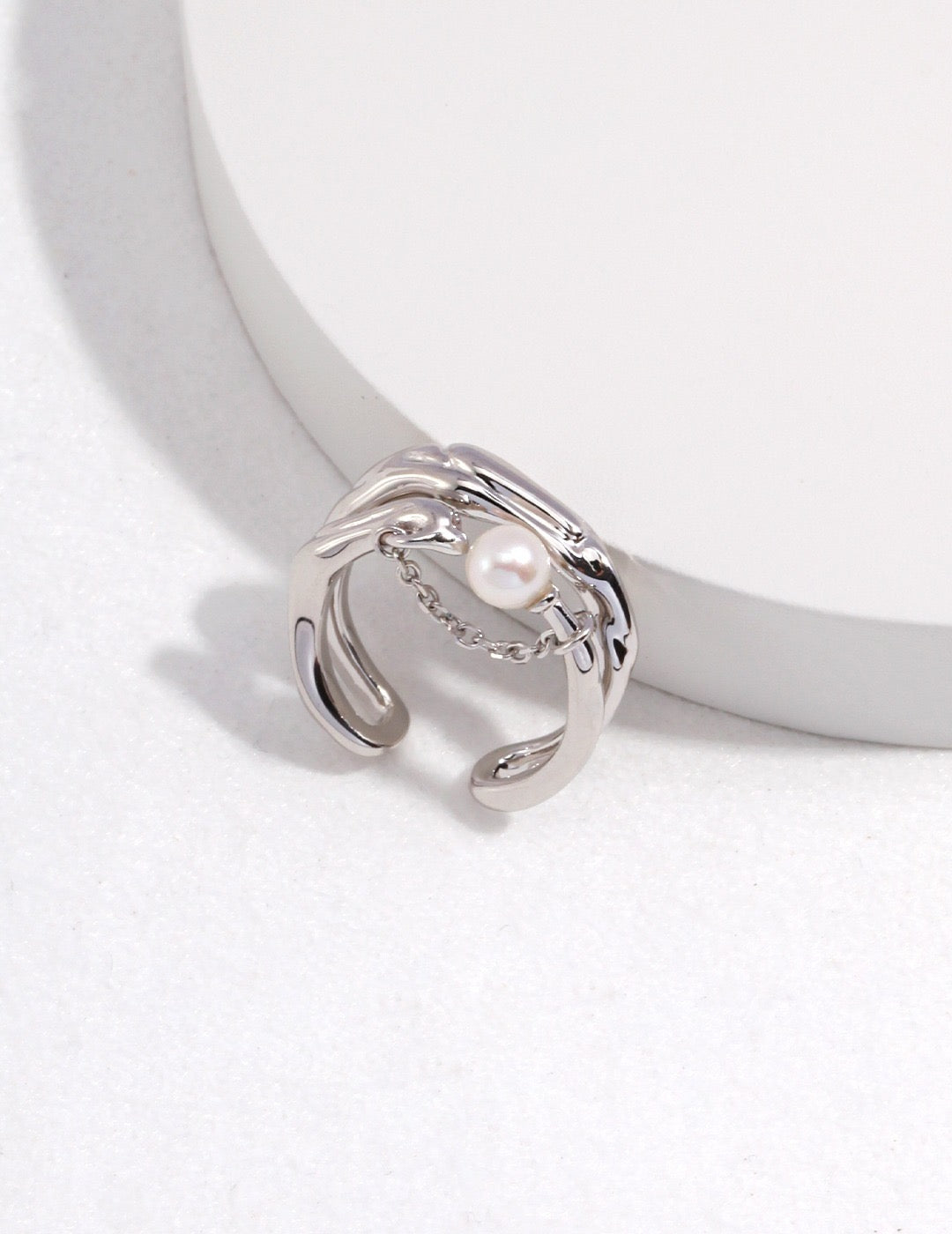 Sterling Silver Pearl Ring