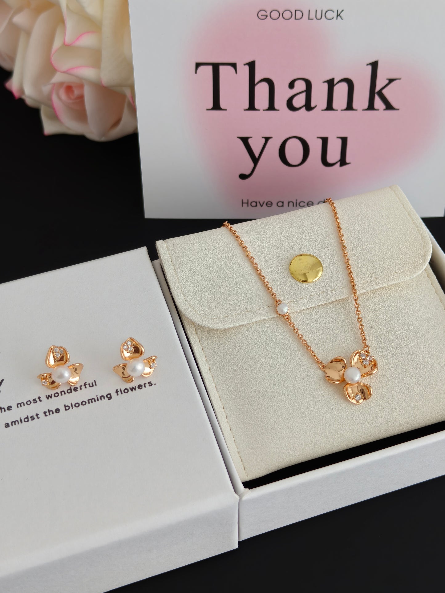 Pearl and Silver Flower Pendant Necklace