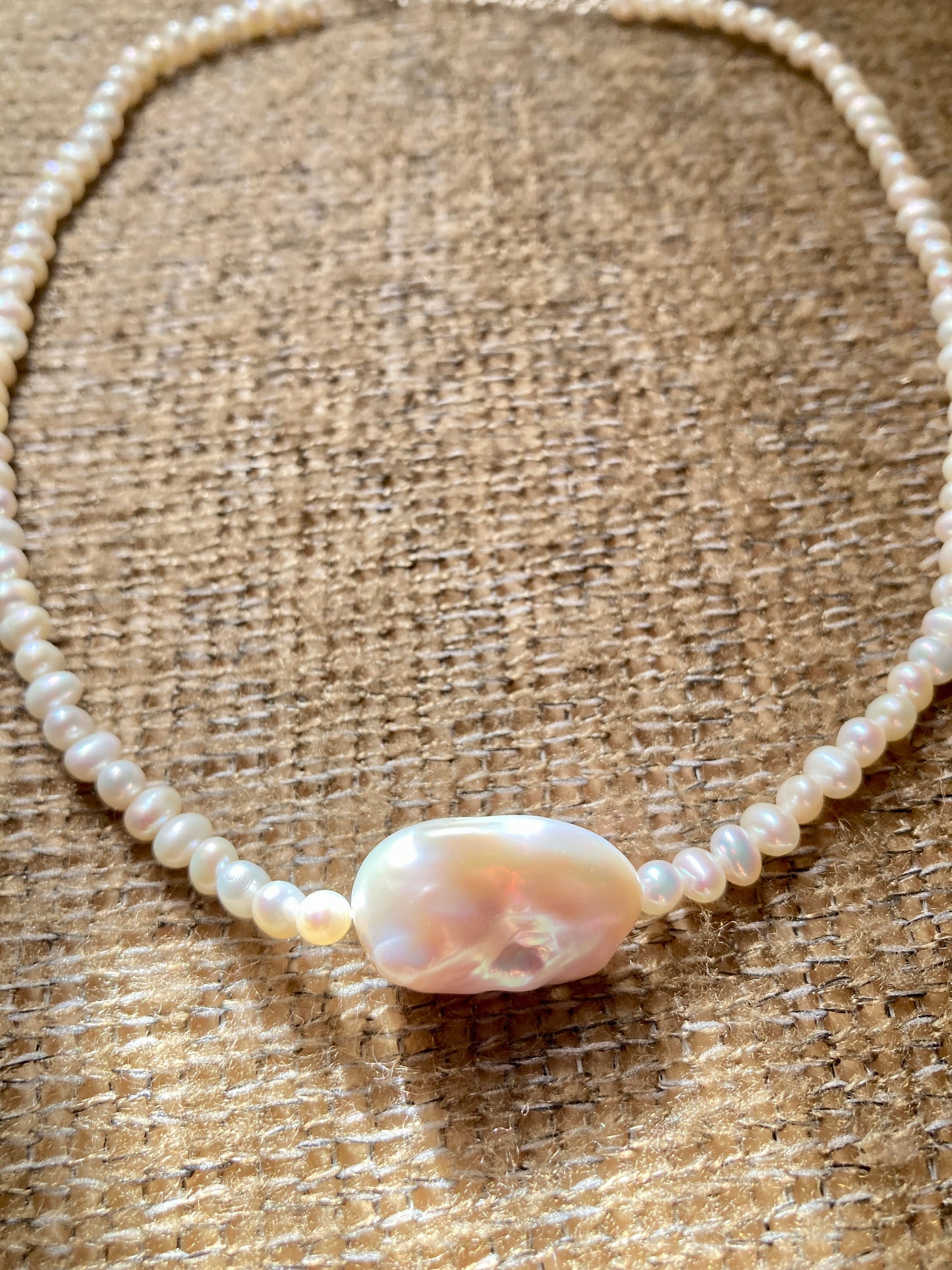 Baroque pearl necklace