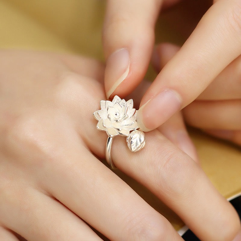 Lotus Sterling Silver Ring