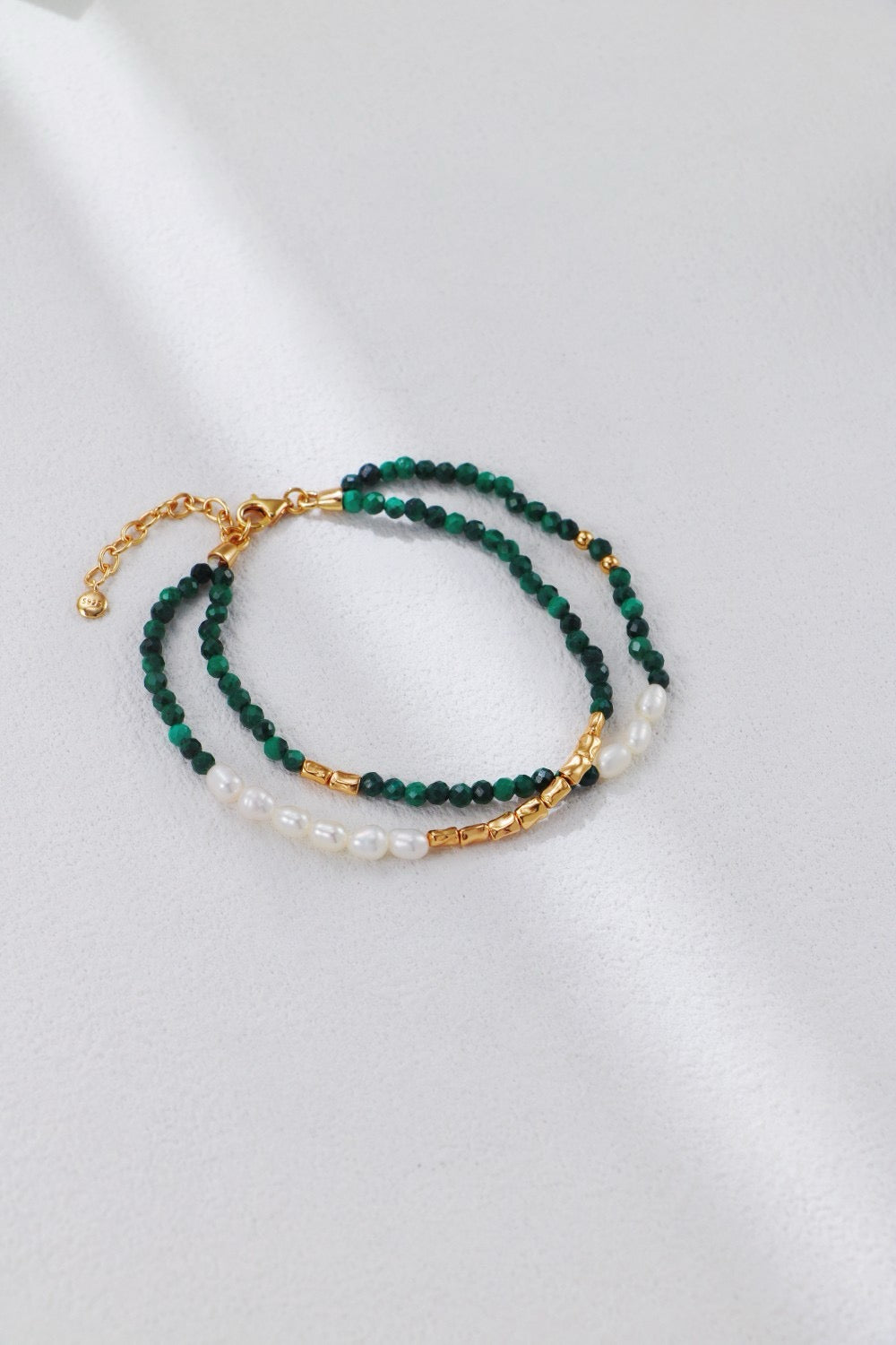 Double Strands Malachite Bracelet