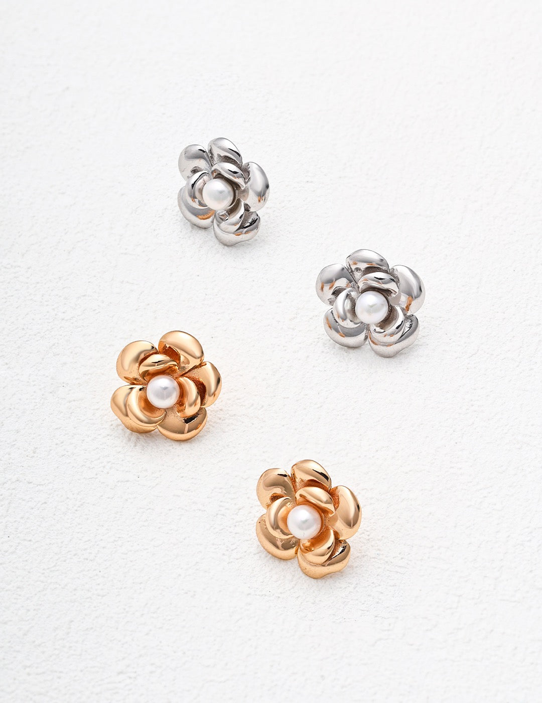 Flower Pearl Studs