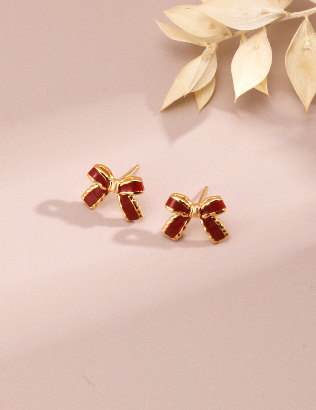 Red Bow Studs