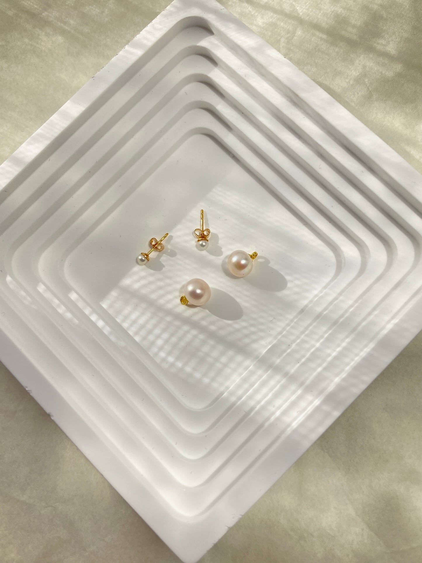 Two Pearls Studs