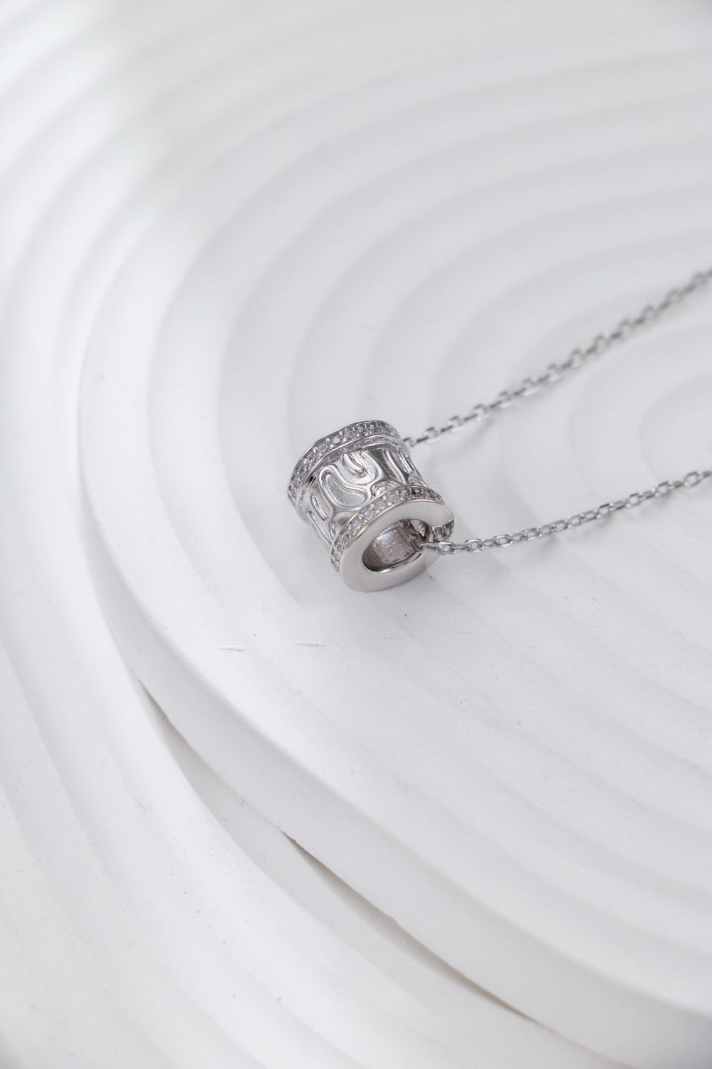 Drum Sterling Silver Necklace