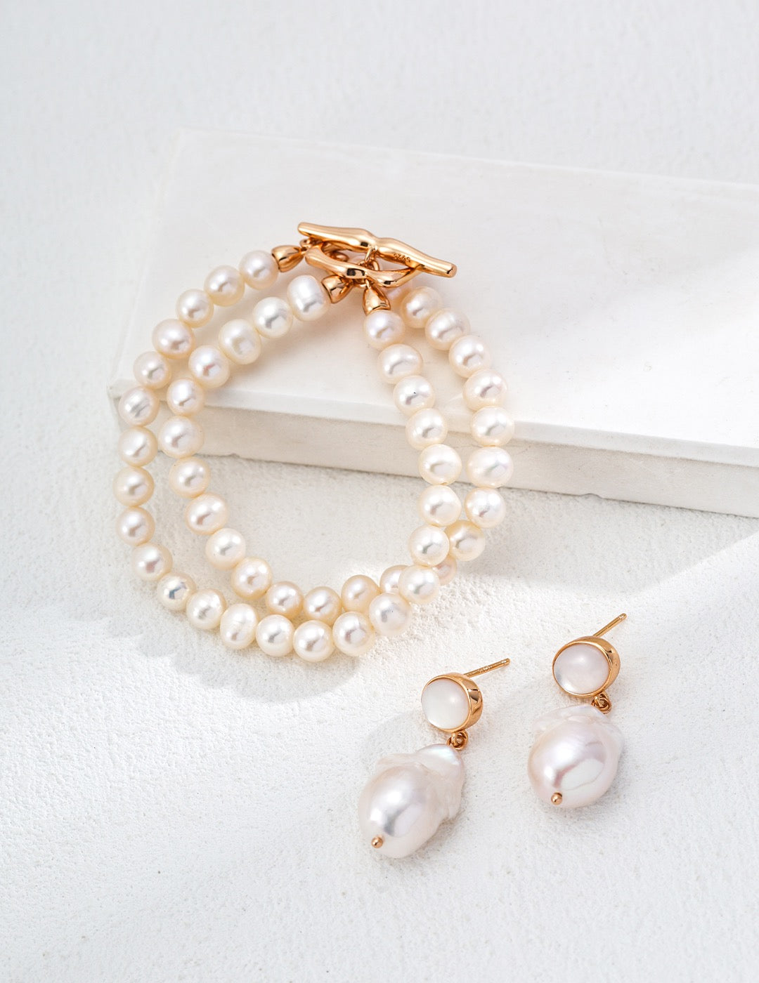 S925 Sterling Silver Baroque Pearl Drop Earrings – Natural Shell & Pearl Jewelry