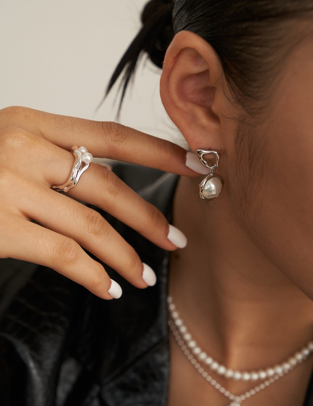 Duet Pearl Ring