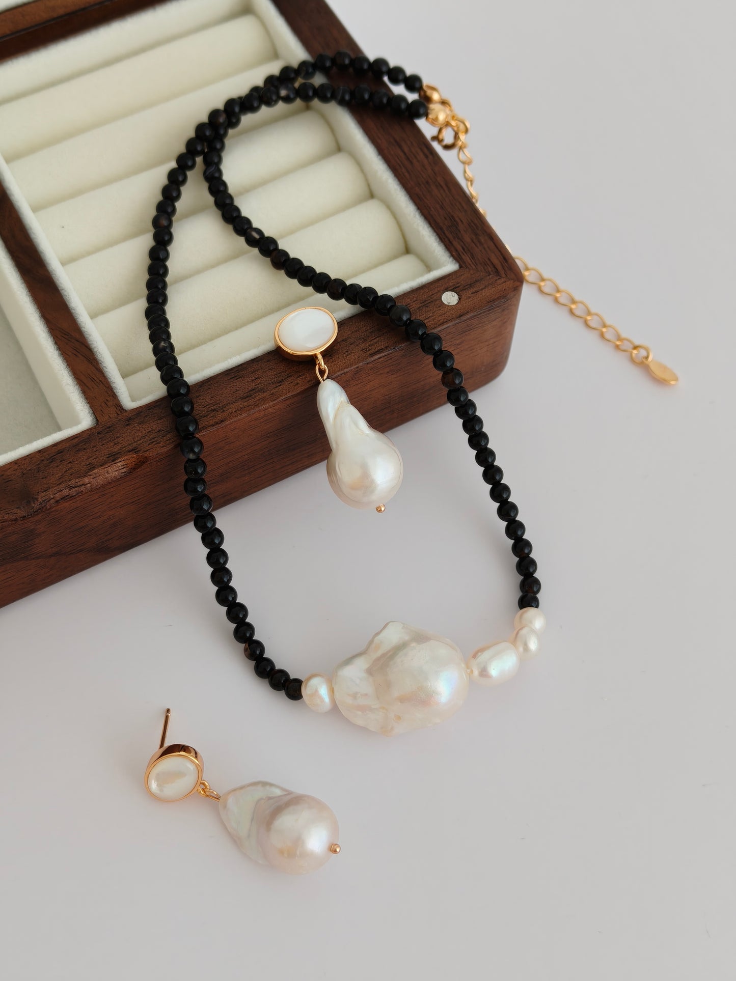 S925 Sterling Silver Baroque Pearl Drop Earrings – Natural Shell & Pearl Jewelry