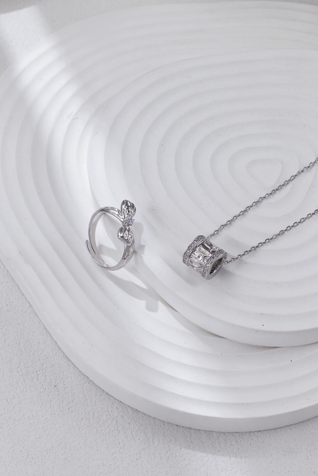 Drum Sterling Silver Necklace