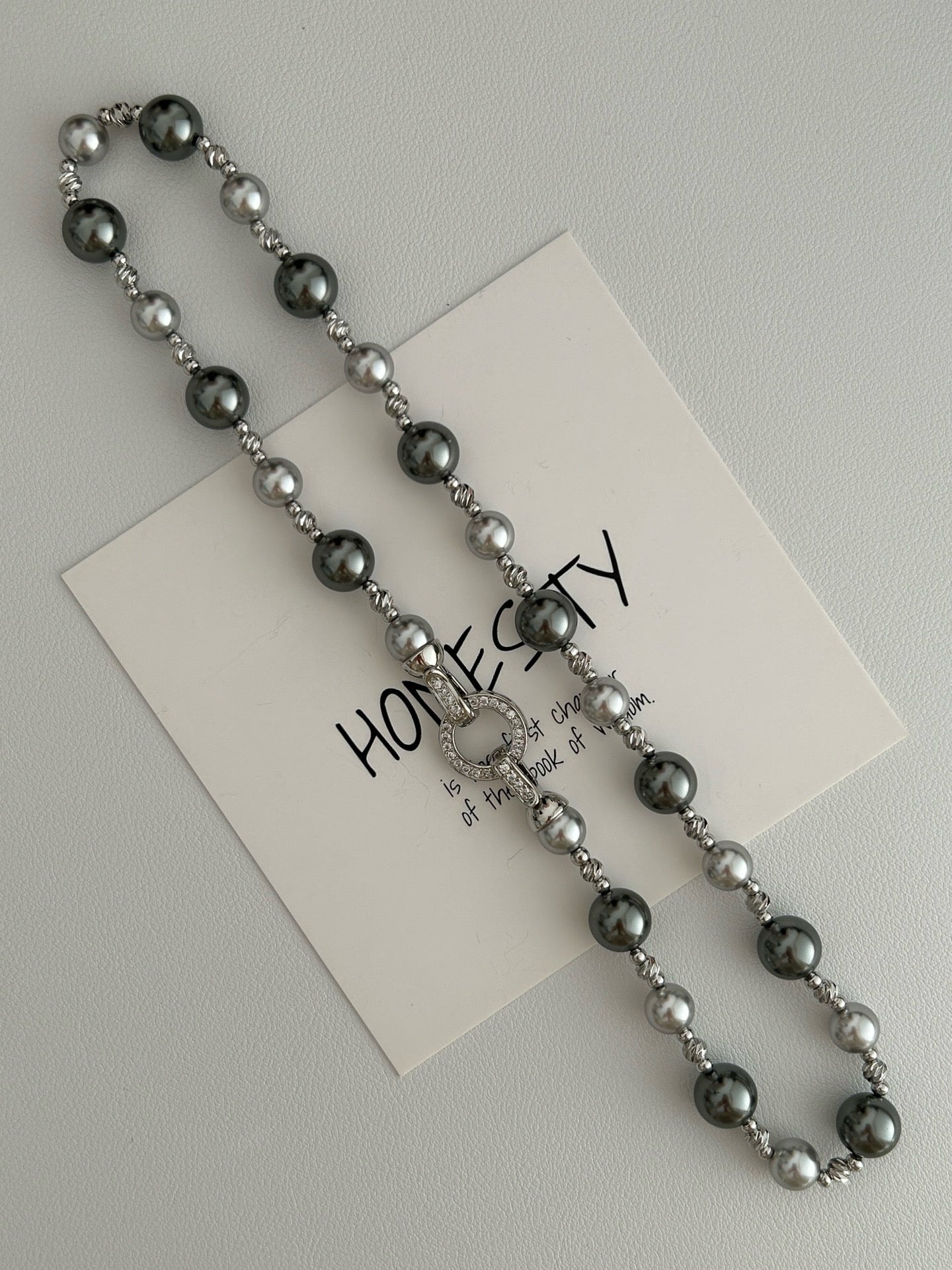 Lunar Cascade Pearl Necklace