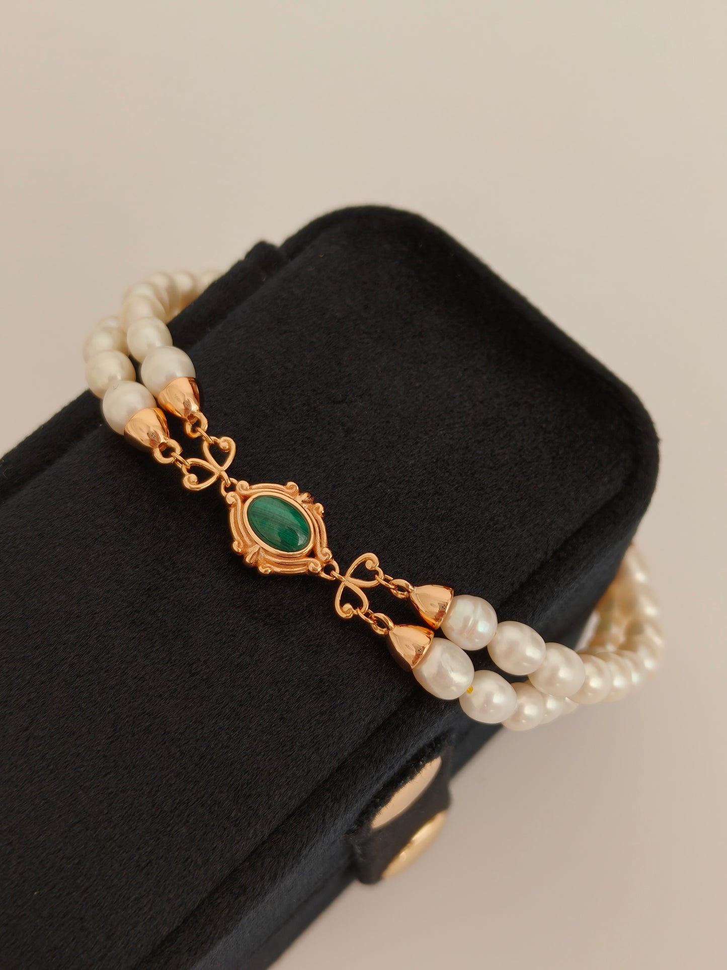 Malachite Pearl Bracelet