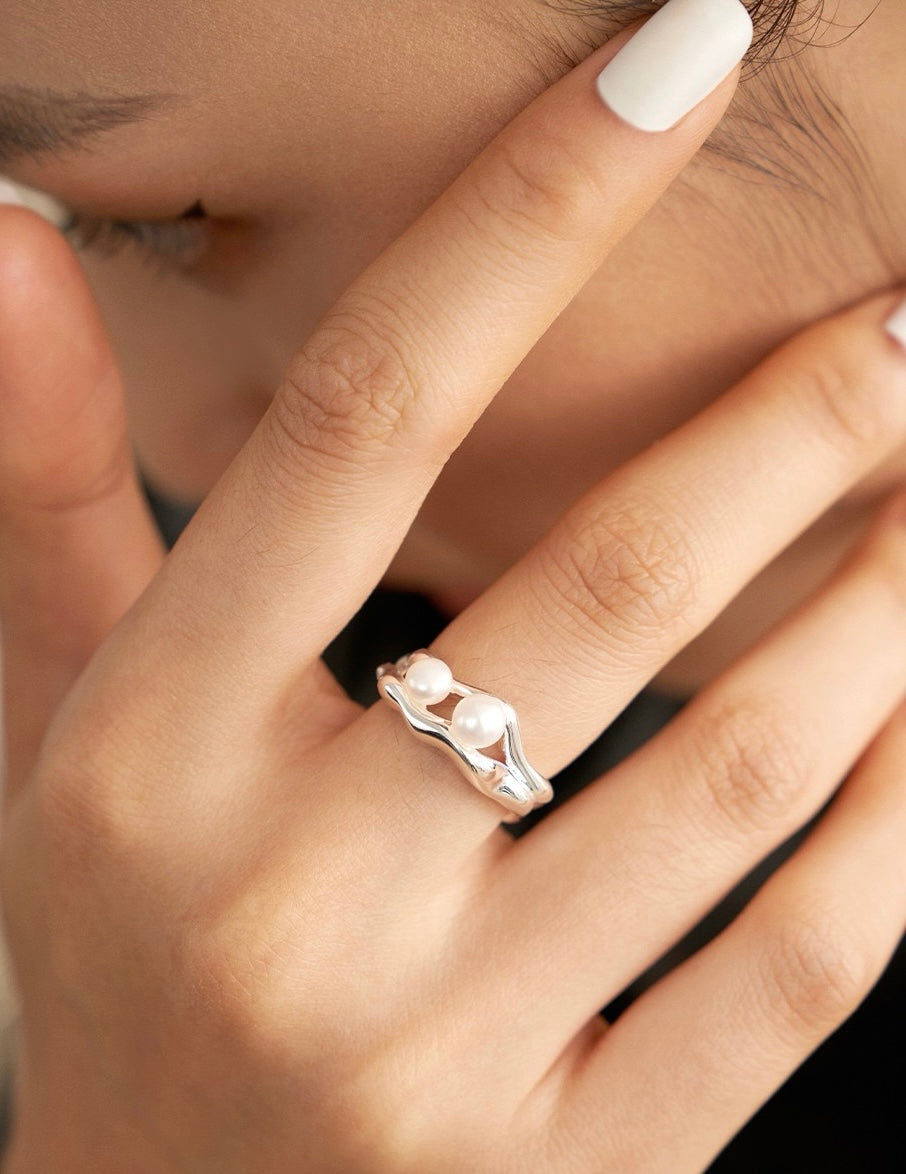 Duet Pearl Ring