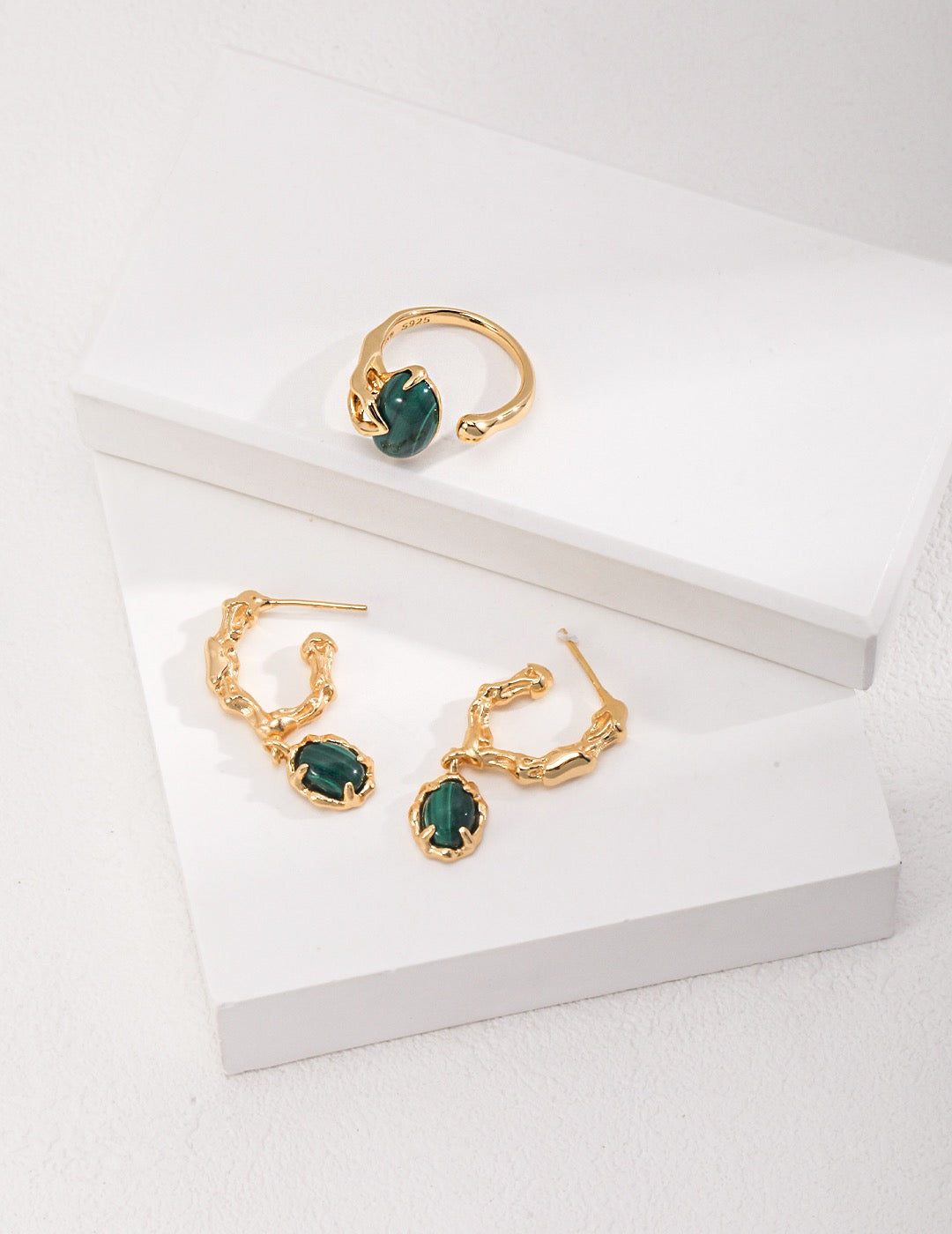 Malachite Sterling Silver Earrings