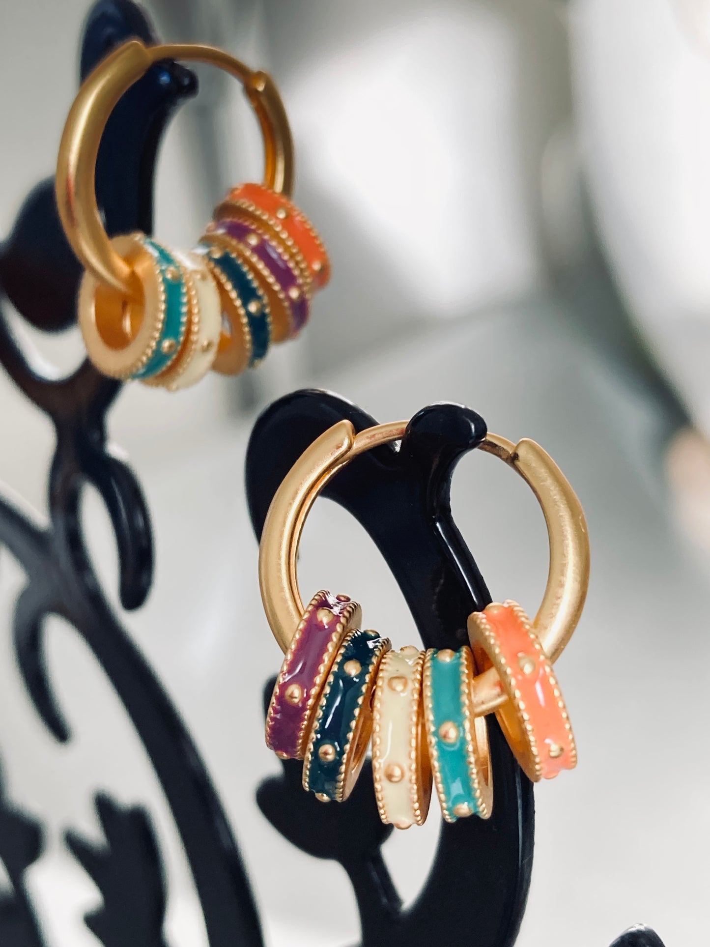 Colored Rings Earrings