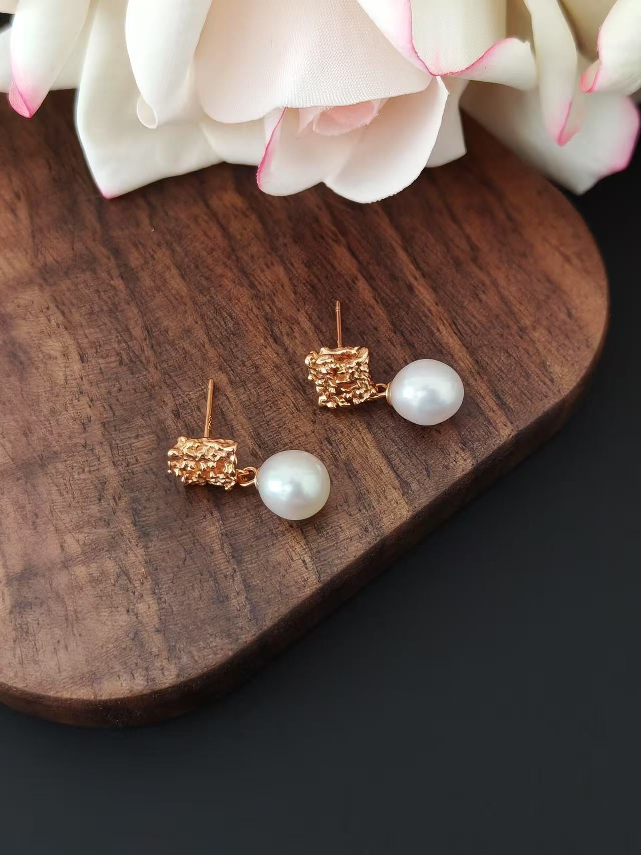 Pearl and Silver Earrings
