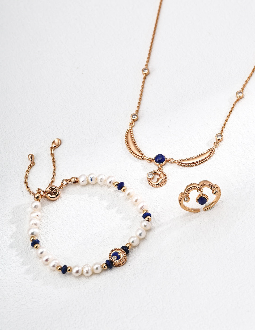 Celestial Harmony Lapis Lazuli Pearl Bracelet