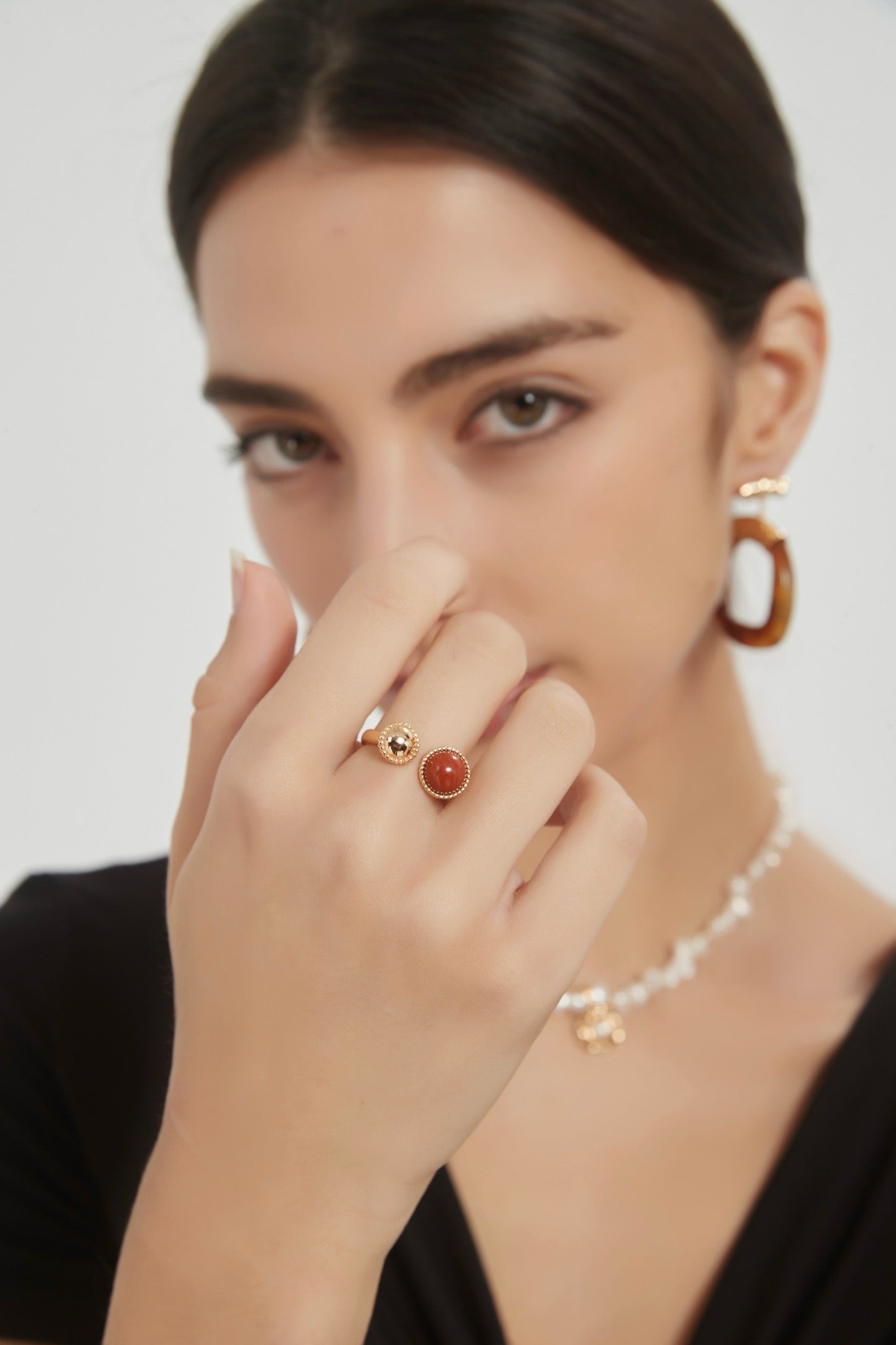 Red Gemstone Sterling Silver Ring