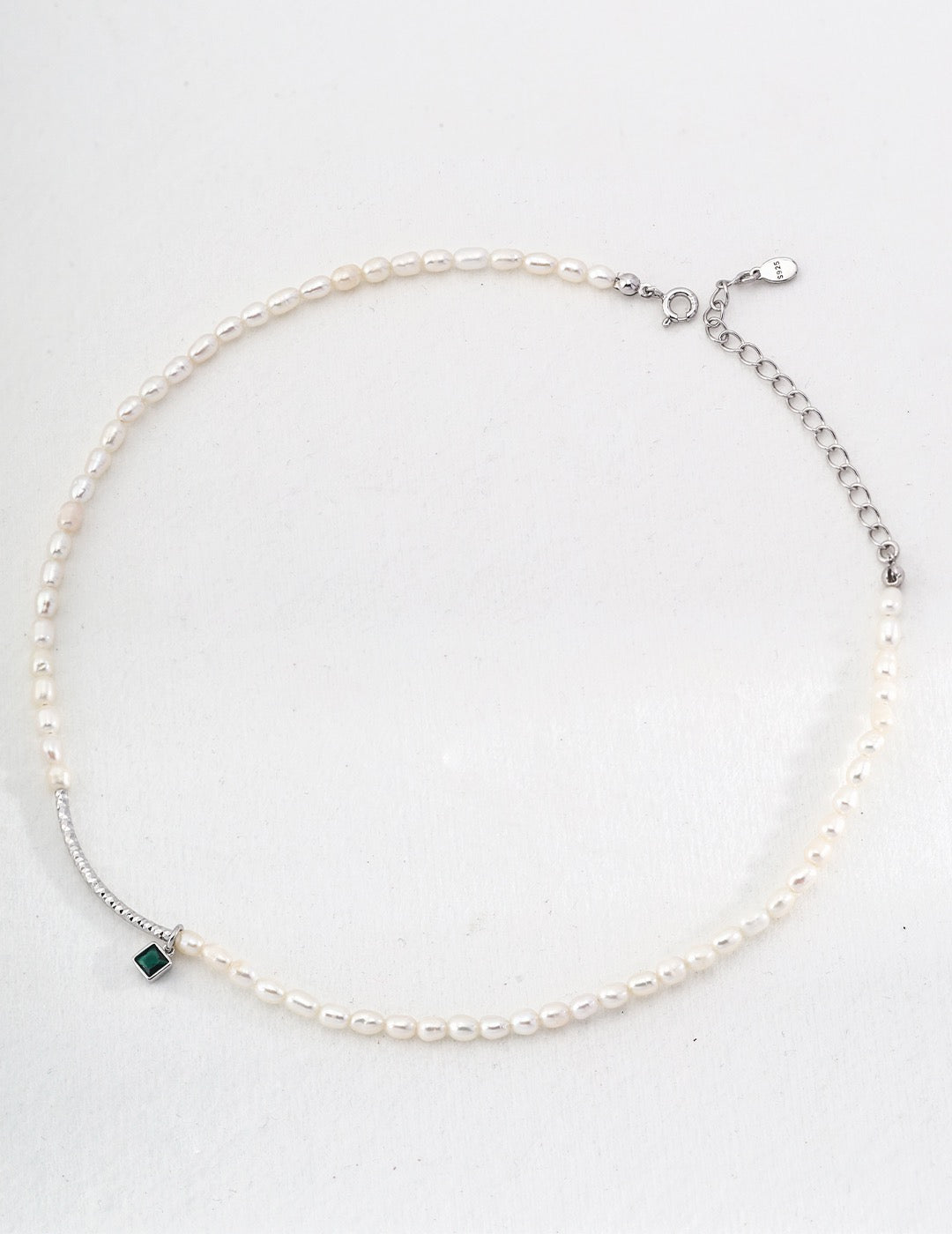 Pearl Necklace Green Square