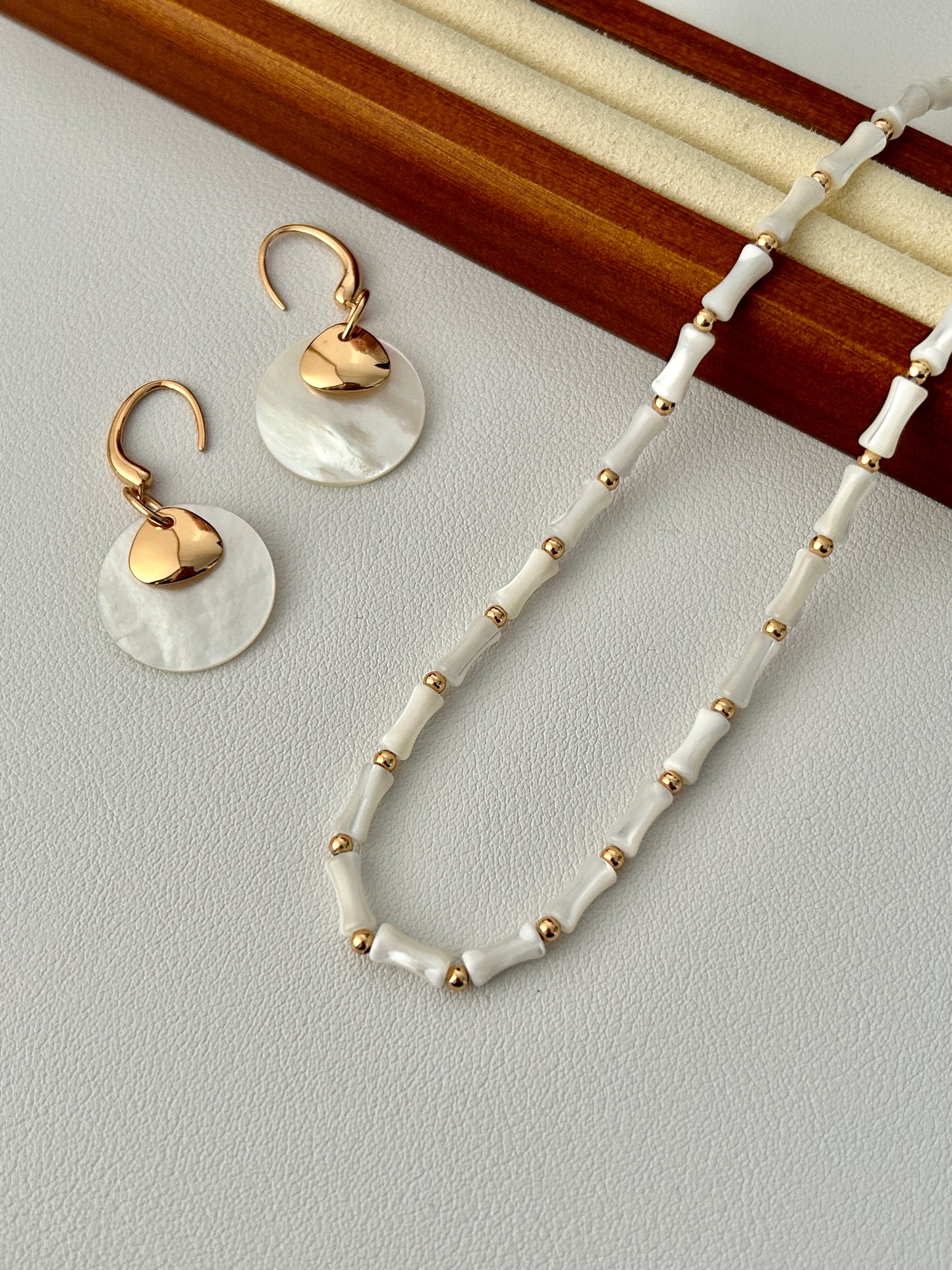 Wire Hook Shell Earrings