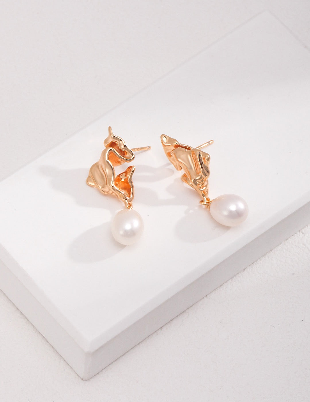 Spring Butterfly Pearl Earrings