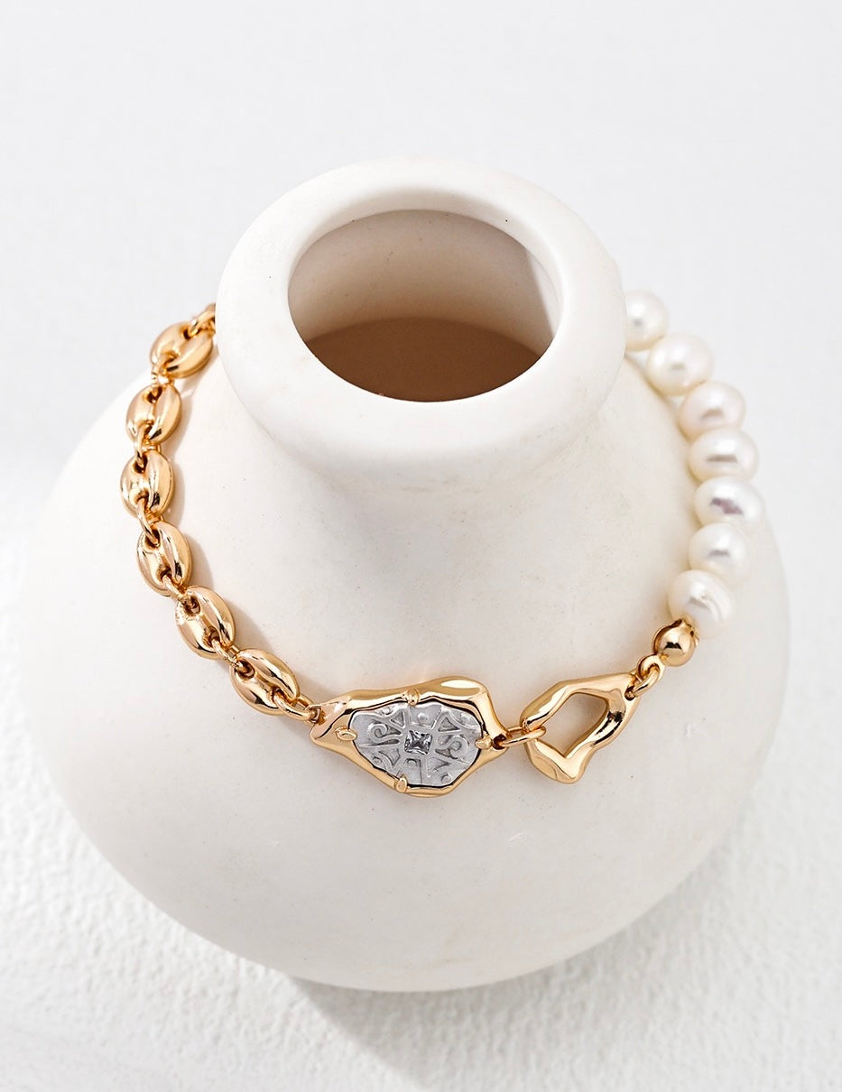Pearl and Silver Bracelet