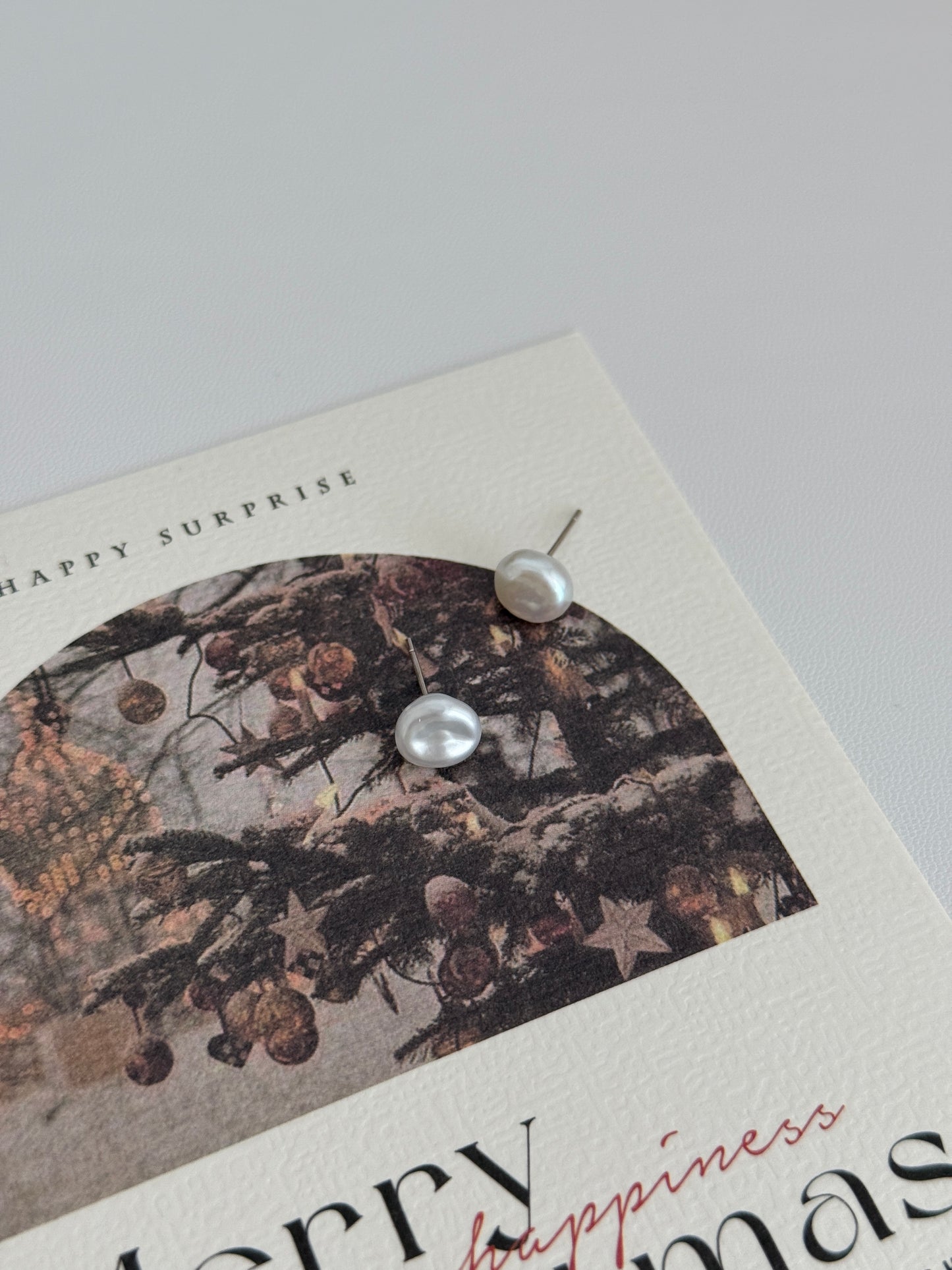 Silver Petals Pearl Stud