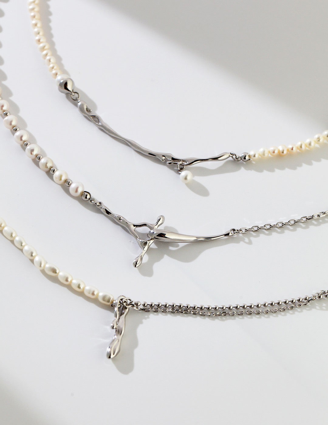 Sterling Silver Pearl Necklace